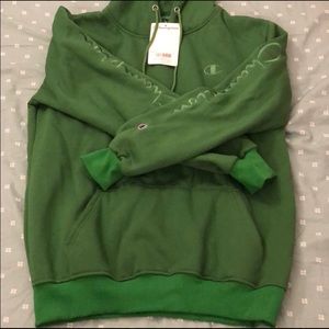 Champion Green Hoodie Sweatshirt - New